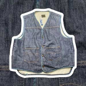 Vintage Roebucks Denim Vest, Men's Sz XL